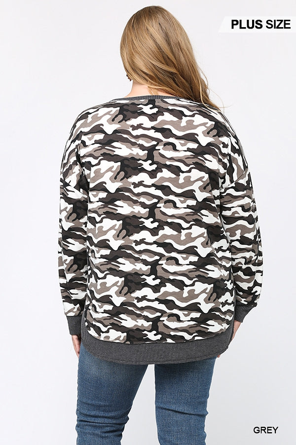 Plus Size Camo Shirt