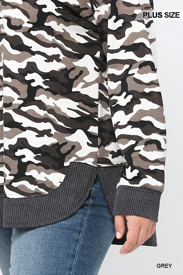 Plus Size Camo Shirt