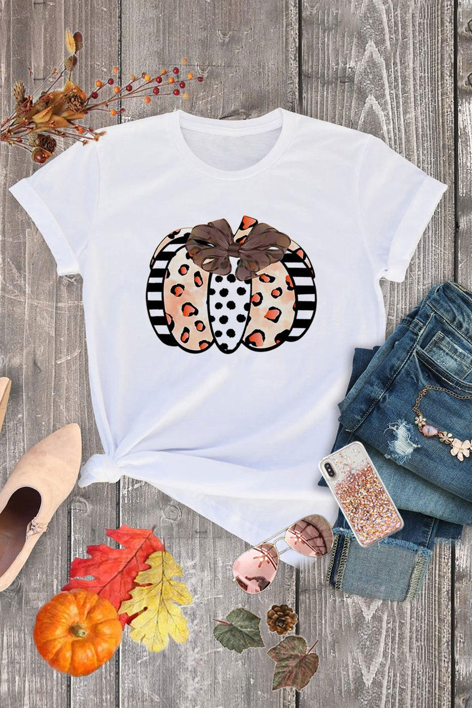Mixed Pumpkin Tee
