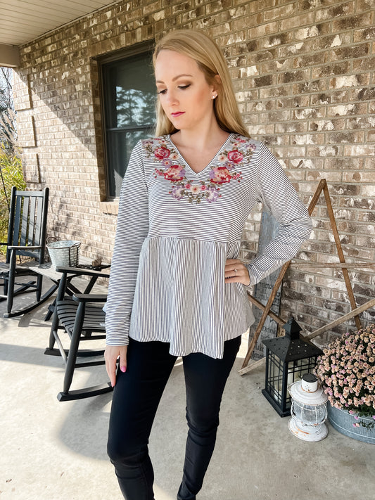 Feminine and Floral Top