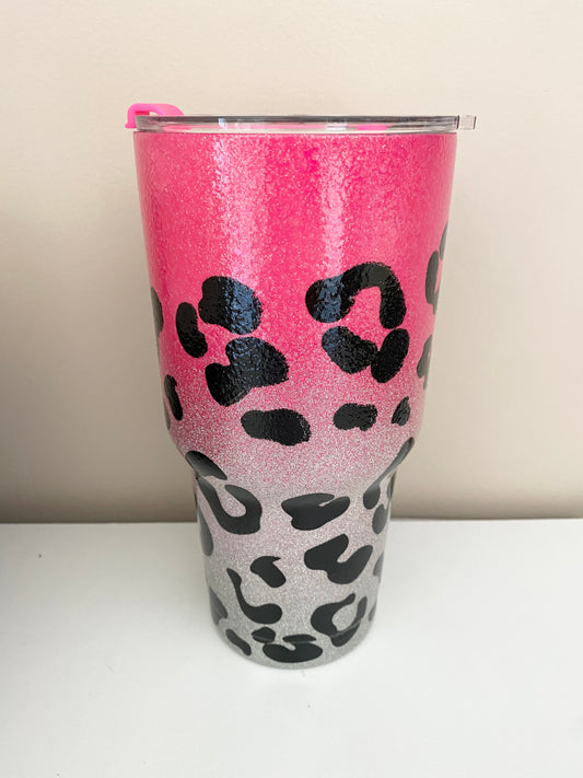 Sparkly Leoprd Tumbler