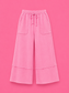 Mineral Washed Terry Knit Palazo Pants