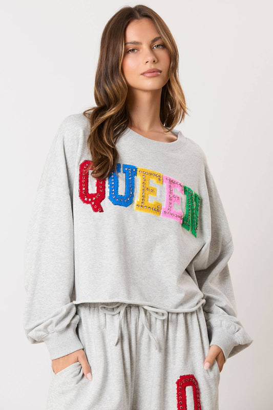 Queen Rhinestone Sweatshirt