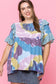 Plus Size Ruffle Tie Dye Blouse