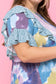 Plus Size Ruffle Tie Dye Blouse