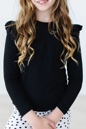 Black Ruffle Babes Shirt