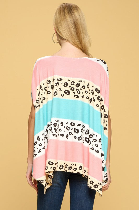 Pastel Leopard Poncho