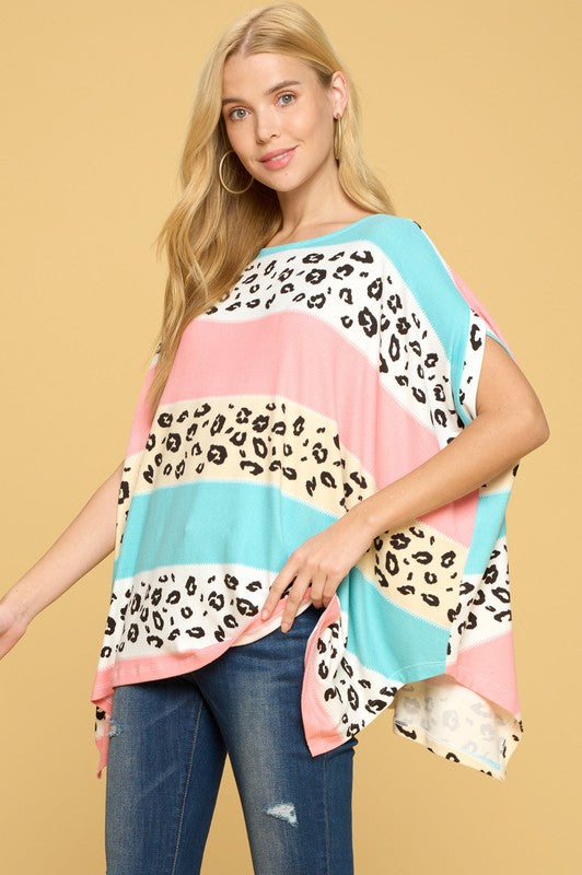 Pastel Leopard Poncho