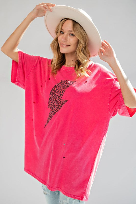 Oversized Lightening Trending Tee