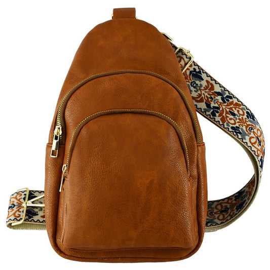 Stylish Sling Crossbody - Tan