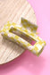 Daisy Checker Hair Claw Clips