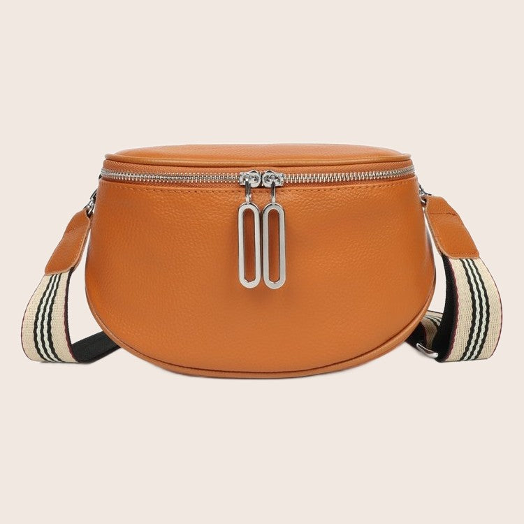 Vegan Genuine Leather Sling Crossbody Bag