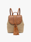 Vegan Leather Straw Backpack - 3 Colors