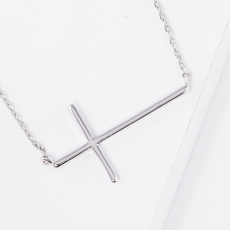 Cross Side Necklace