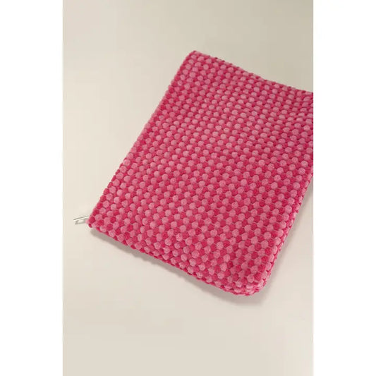 Travel Plush Bubble Checker Cosmetic Makeup Pouch