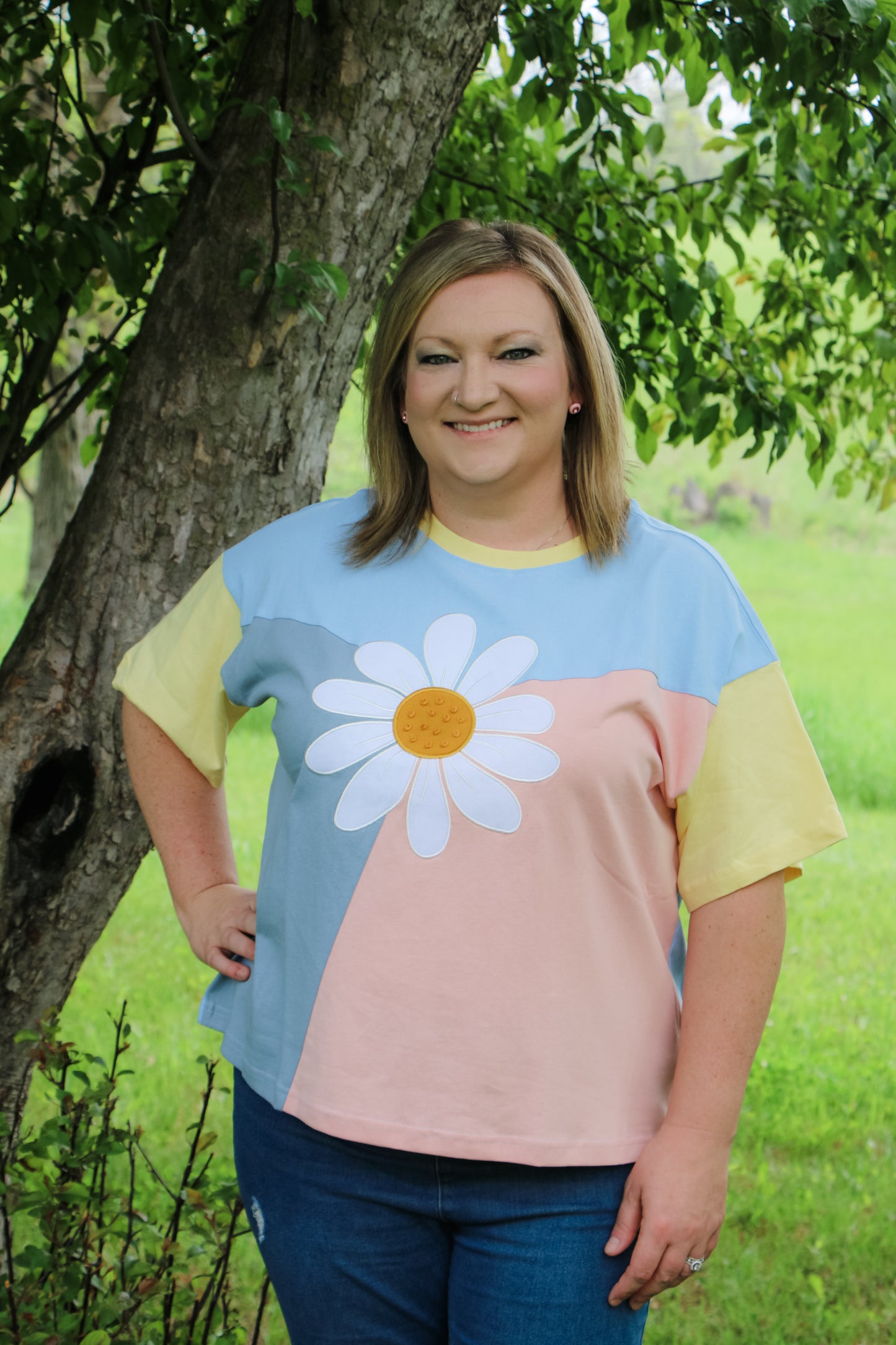 Throwback Oversized Daisy Top