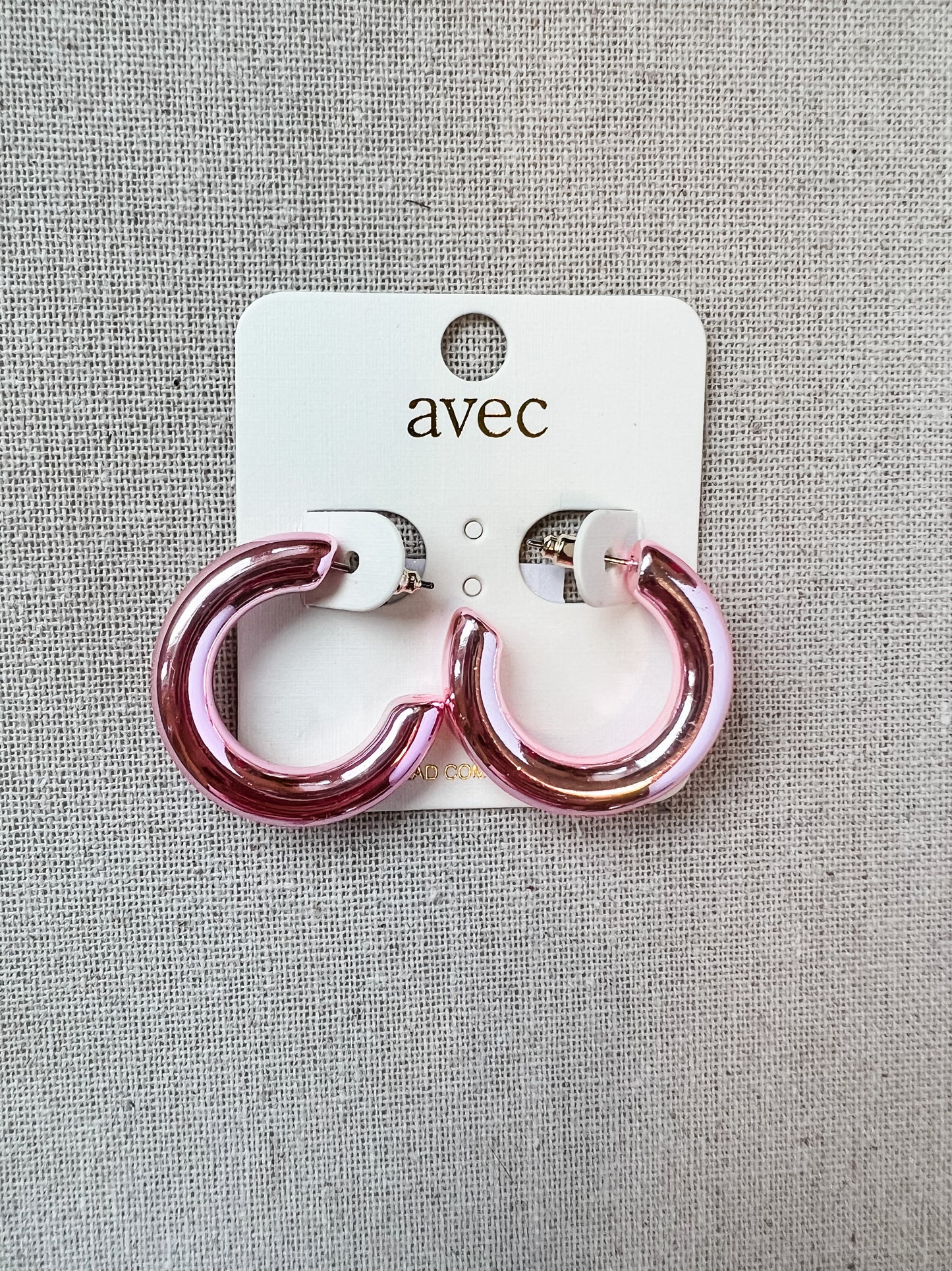 Shiny Pink Hoops