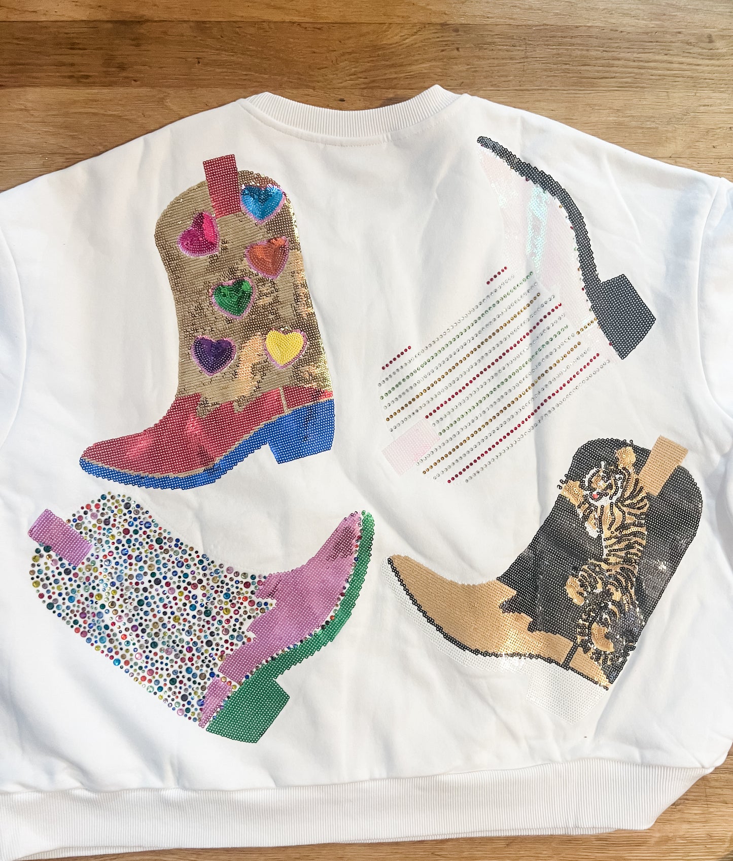 Queen of Sparkles Boot Sweatshirt
