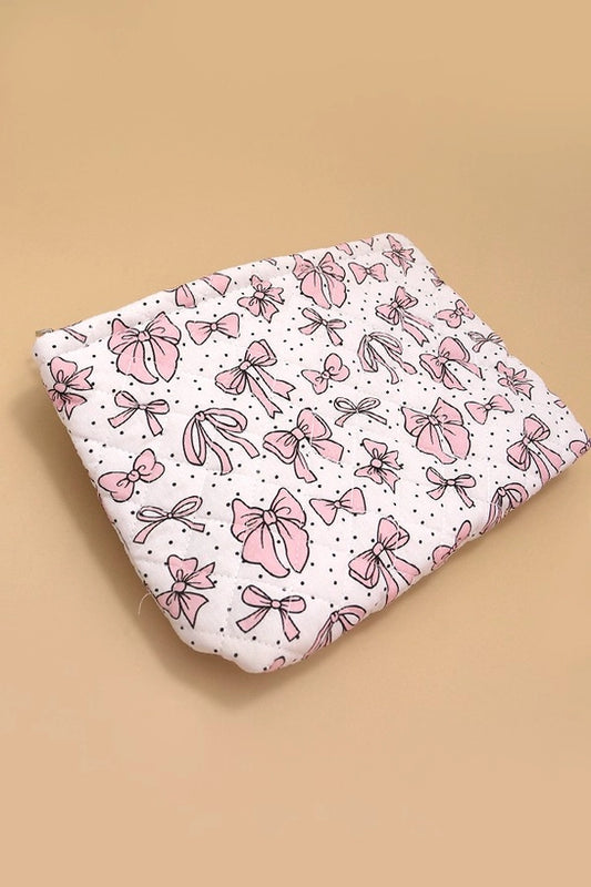 Large Bow Makeup Pouch