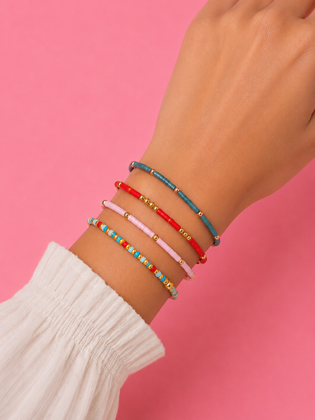 Colorful Ball Beaded Bracelet