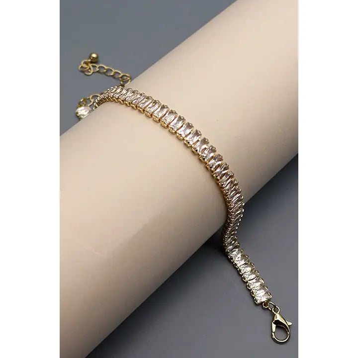 Baguette Stone Clasp Bracelet