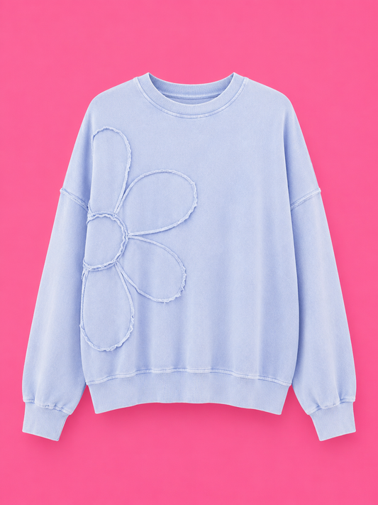 Daisy Pop Sweatshirt - Blue