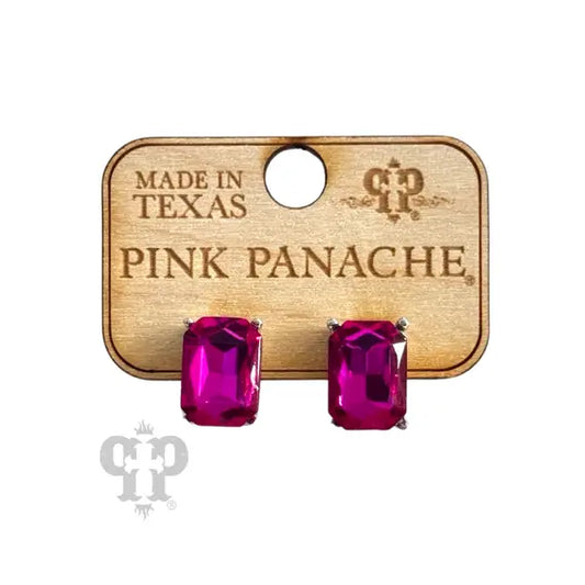 Fuchsia Rectangle Earrings