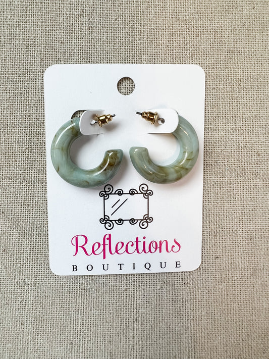 Marble Green Hoops