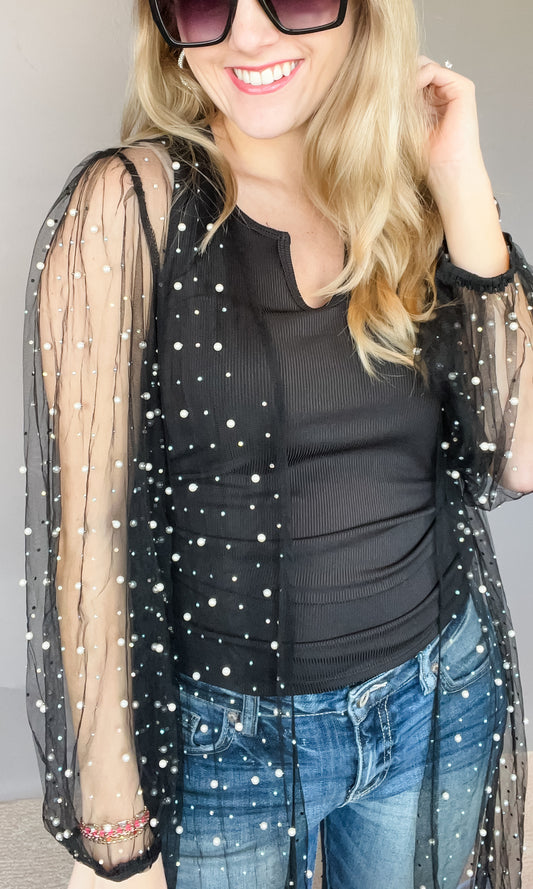 Just my Vibe Mesh Cardigan