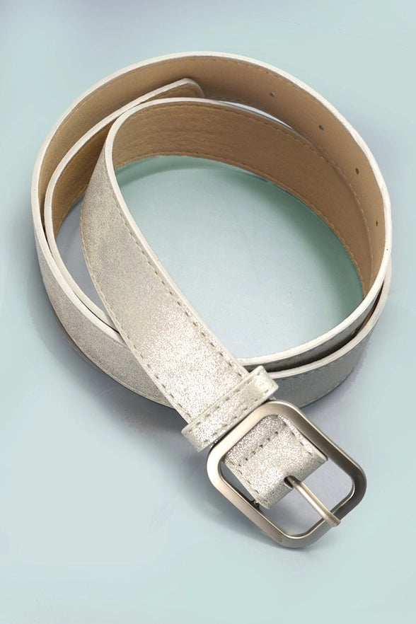 Silver Metallic Belt