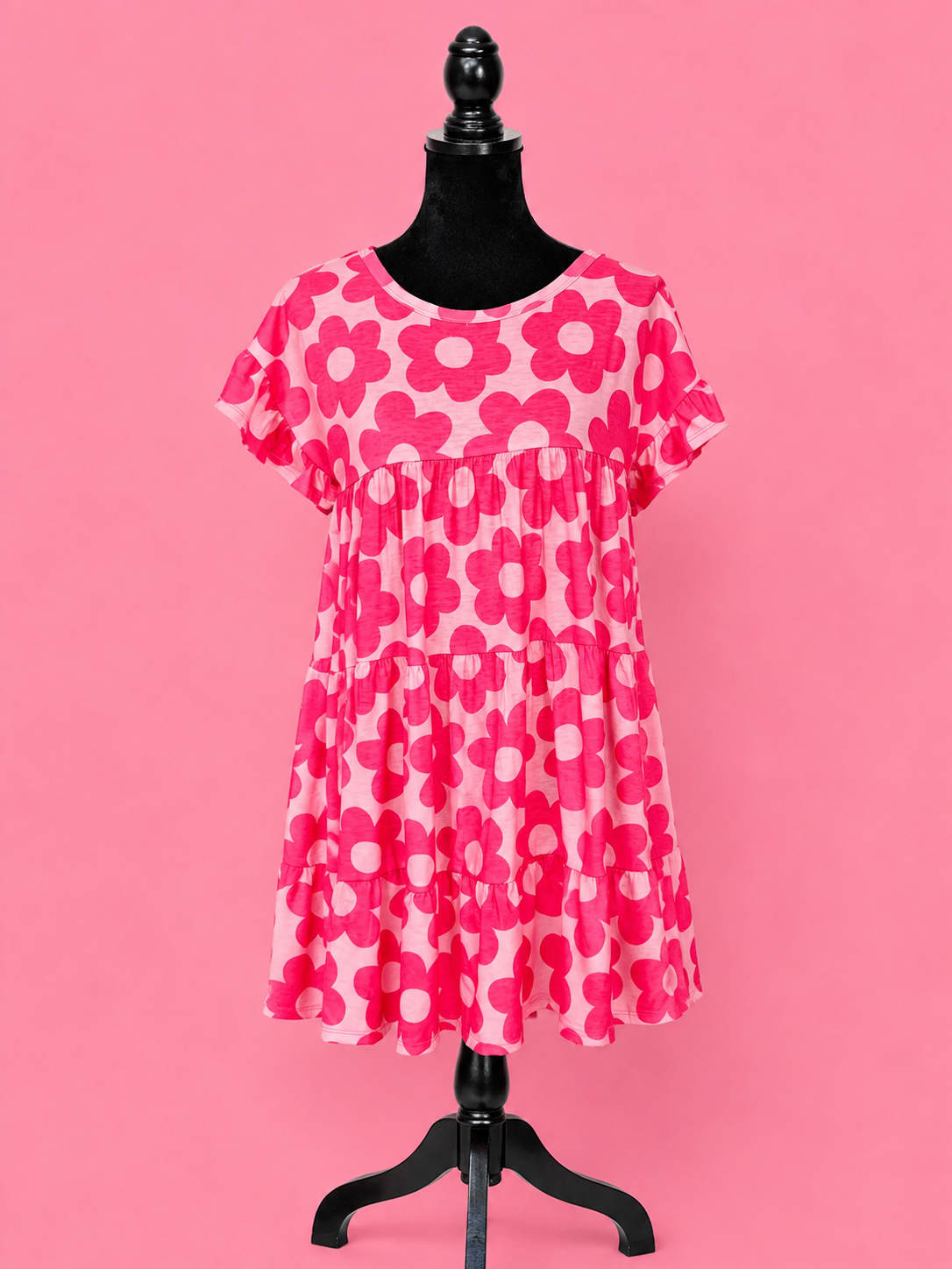 Hot Pink Daisy Dress