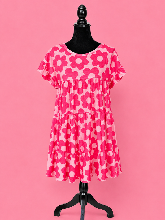 Hot Pink Daisy Dress
