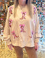 Ribbon & Boots Sequins Embroidery Sweatshirt