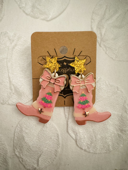 Cowgirl Christmas Earrings