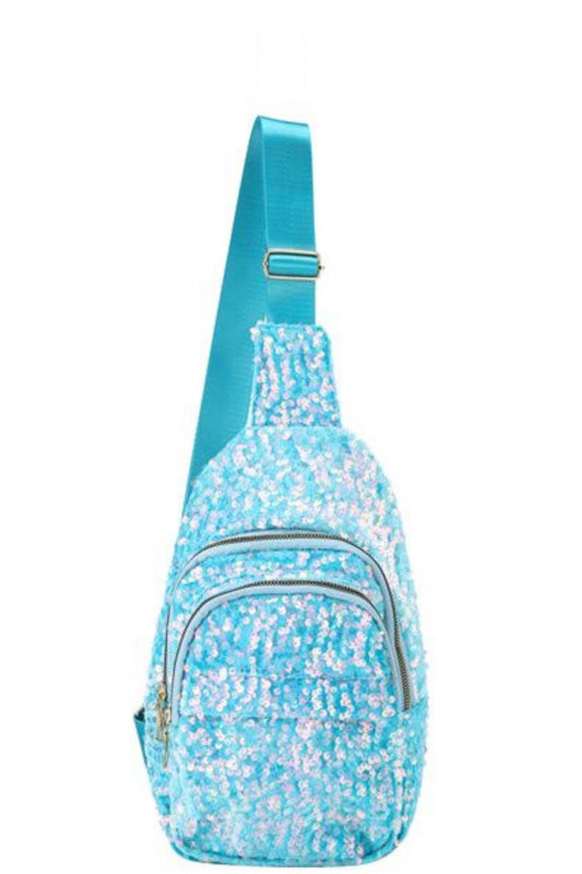 Sparkly Sling Bag - Blue