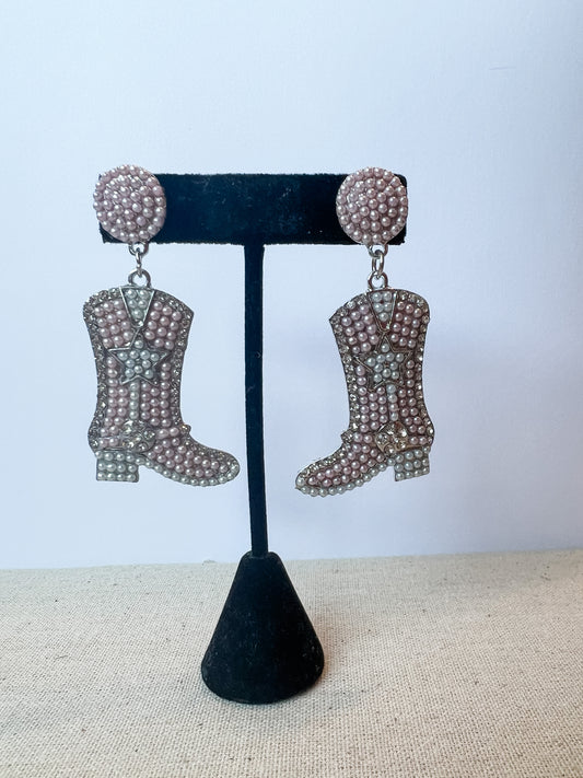 Pearl Cowgirl Earrings