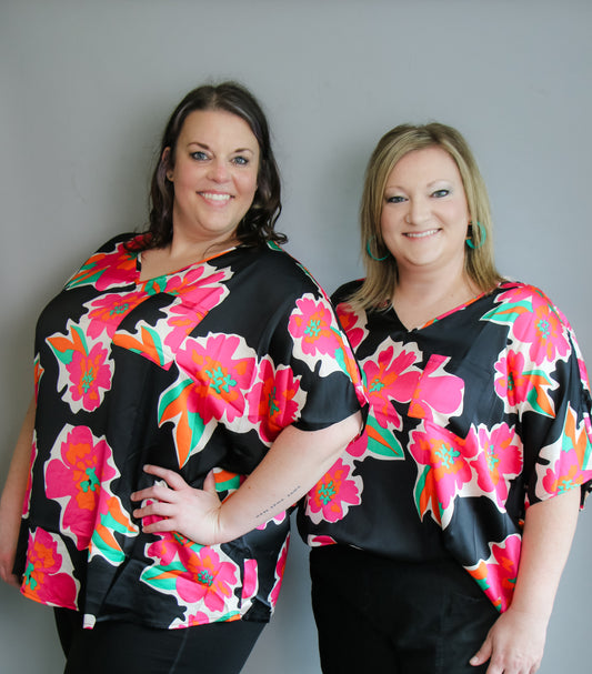 Flower Print Boxy Top