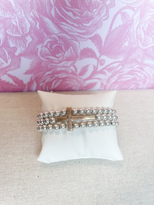 The cross stack - silver