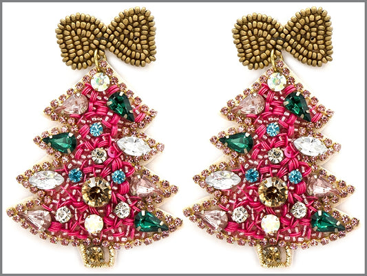 Little Pink Tree Earrings