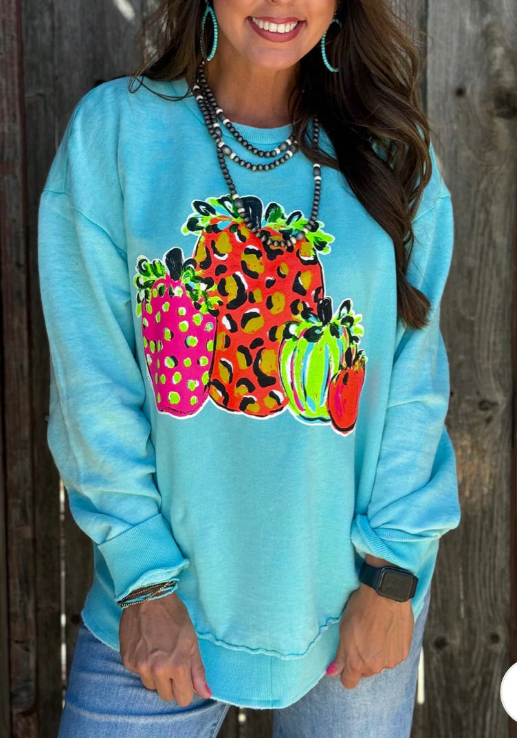 Neon Pumpkins Crewneck