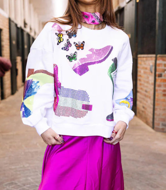 Queen of Sparkles Boot Sweatshirt