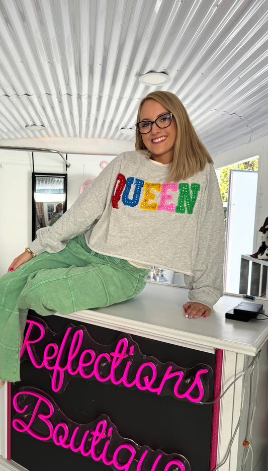 Queen Rhinestone Sweatshirt