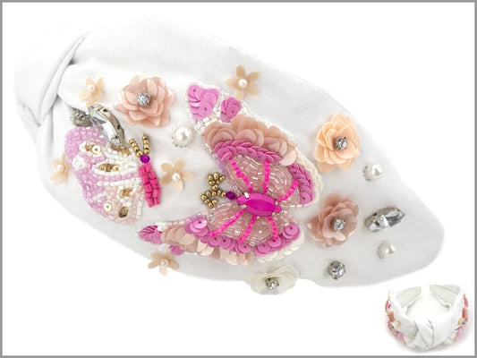 White Butterfly Headband