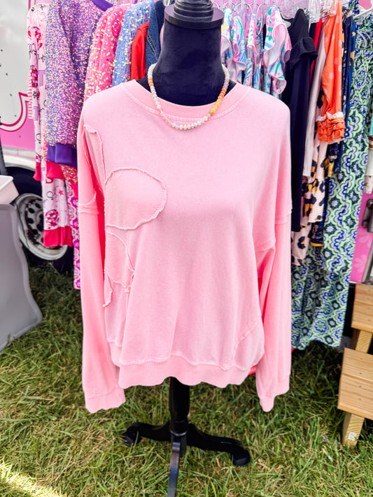 Daisy Pop Sweatshirt - Pink