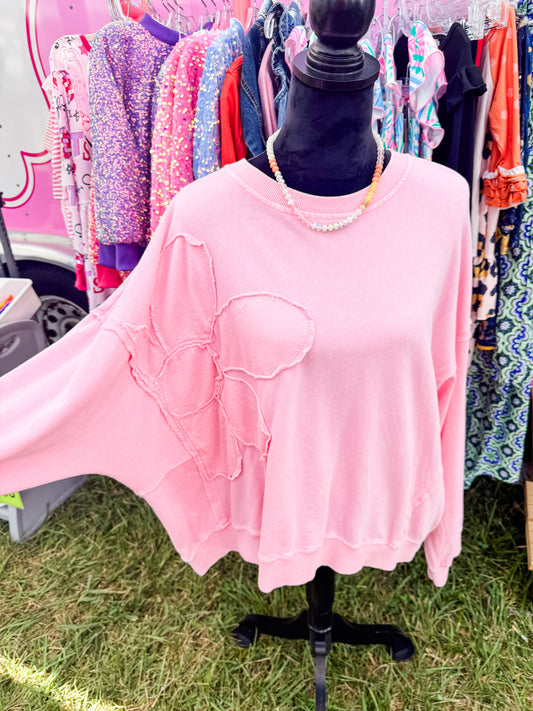 Daisy Pop Sweatshirt - Pink