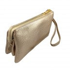 Champagne Large 5 Compartment Crossbody/Wristlet