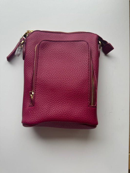 3 Zipper Crossbody - Magenta