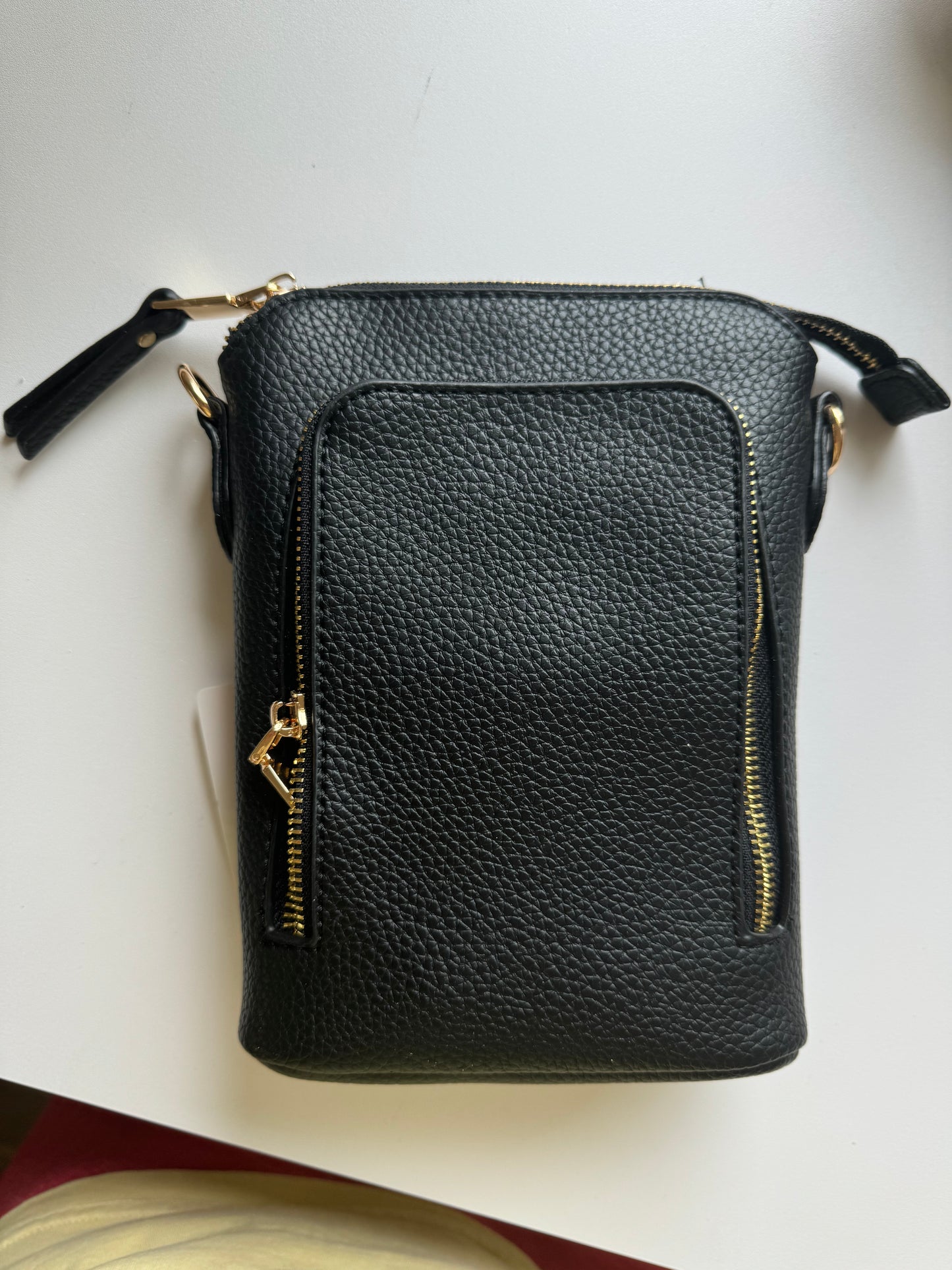 3 Zipper Crossbody - Black