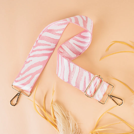 Pink Zebra Crossbody Strap