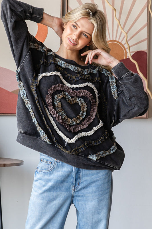 Washed Heart Pullover